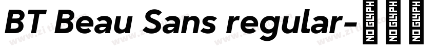 BT Beau Sans regular字体转换